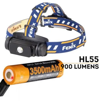 

Fenix HL55 Headlamp Lantern Cree XM -L2 U2 LED Light 900Lumens Outdoor Rescue Search lantern with ARB-L18-3500U battery