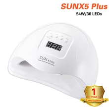 Бренд SUNX5 Plus УФ светодиодная лампа для маникюра ногтей 54 Вт с ЖК-таймером Нижняя сушилка для макияжа Гель-лак с автоматическим распознаванием