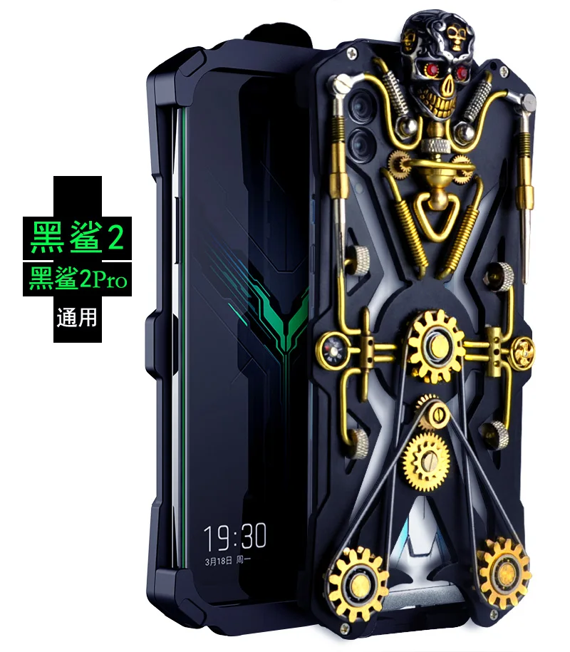 Для Black Shark 2 Pro 2 роскошное снаряжение сверхмощная Броня цельнометаллический алюминиевый сплав чехол для телефона черный Shark2 Pro Чехол
