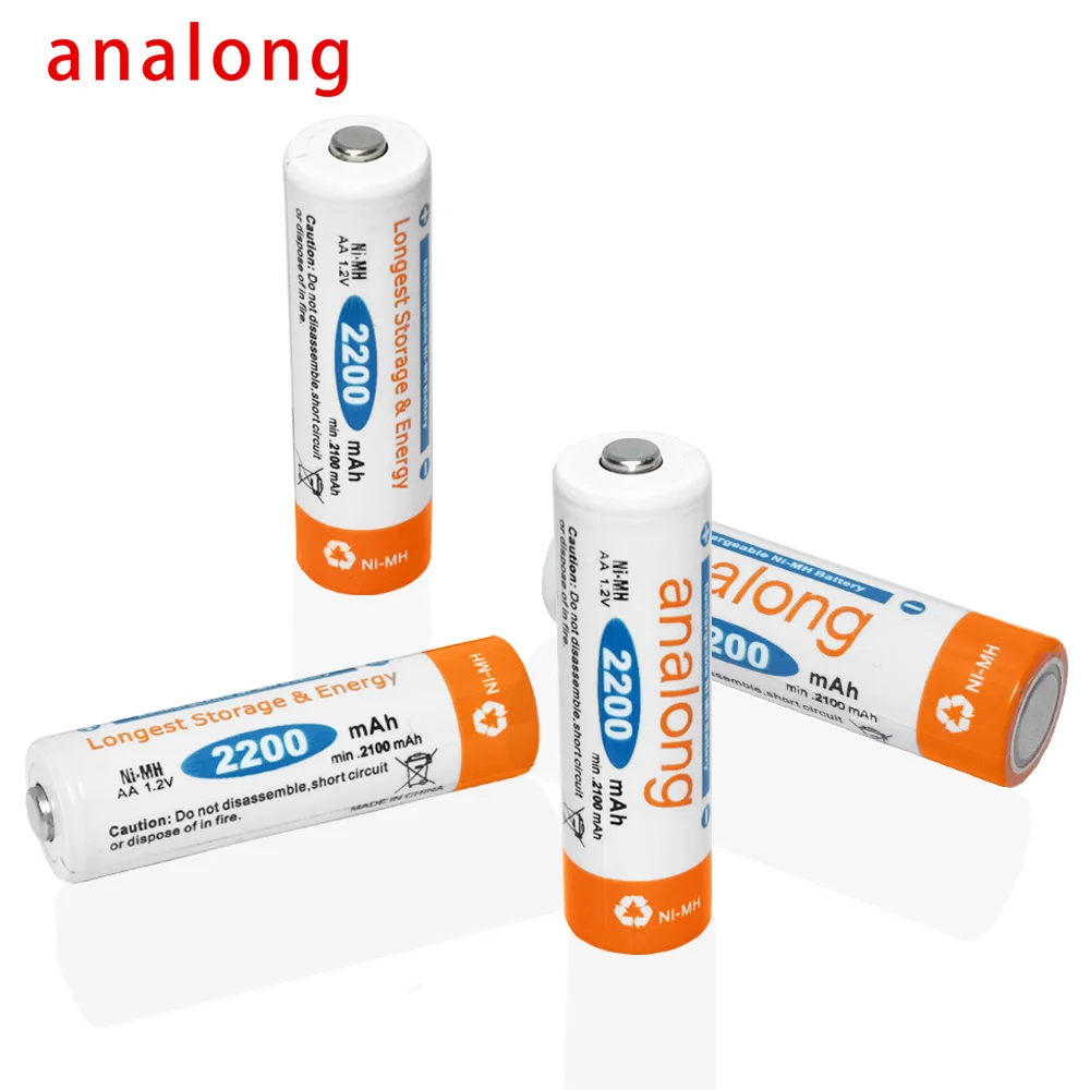 LCD display smart AA battery charger for AA/AAA rechargeable battery+16pcs 2200mAh Ni-MH AA AAA rechargeable batteries
