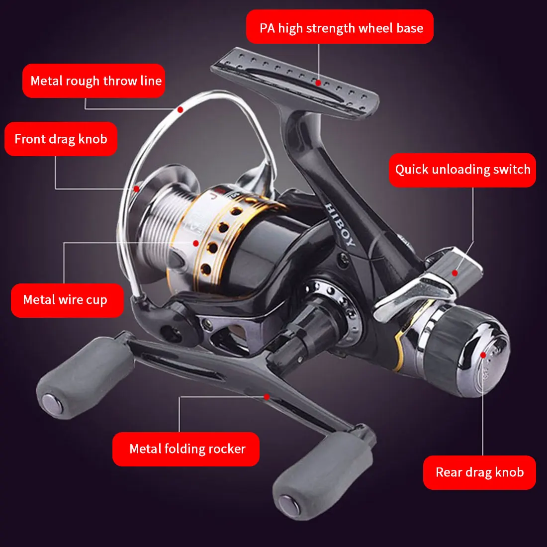 Carbon Front and Rear Drags 18KG Drag 9+1 BB Metal Spool Double / Wooden Handles Available Fishing Reel Carp Spinning Reel