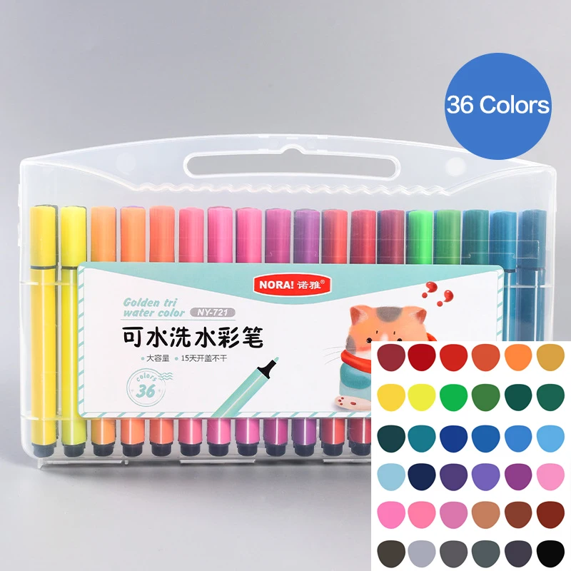 QISIWOLE 150PCs Children Watercolor Marker Pen Sets,36 Watercolor