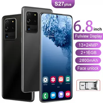 

S27plus 6.8 inch Perforated screen 2+16GB mobile phone smart phone Face recognition technology phone