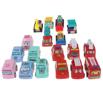 

6pcs Mini Pull Back Car Toys Mobile Machinery Shop Construction Vehicle Fire Truck Taxi Model Baby Cars Gift Children Toys