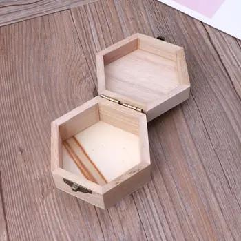

Natural Wood Box Unfinished Plain Wooden Jewelry Storage Painting Art DIY Craft R7RF