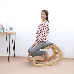 Silla para arrodillarse, taburete de madera antihundimiento, ergonómico, relajante, sólido, para ordenador de oficina y casa, soporte para la espalda