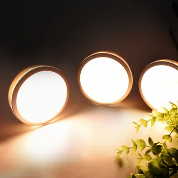 

6LED Round Cabinet Induction Light Human Induction Cupboard Wardrobe Lamp Smart LED Closet Light for Wall Stairs Kitchen Bedroom