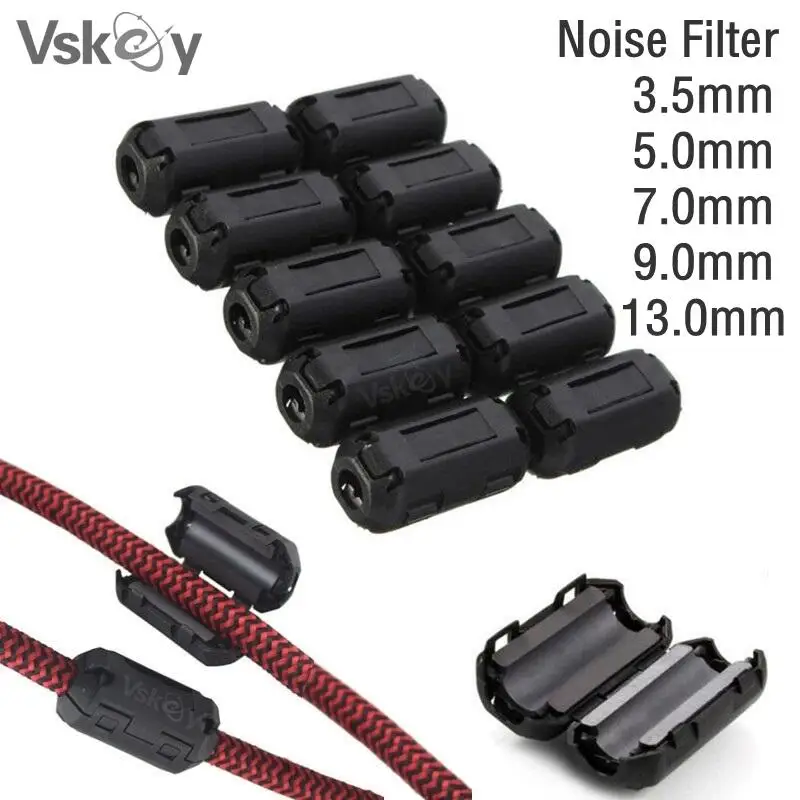 3pcs Rfi Emi Noise Suppressor Filter for Keyboard Power Tv Box Speaker Industrial Hdmi Dvi Vga