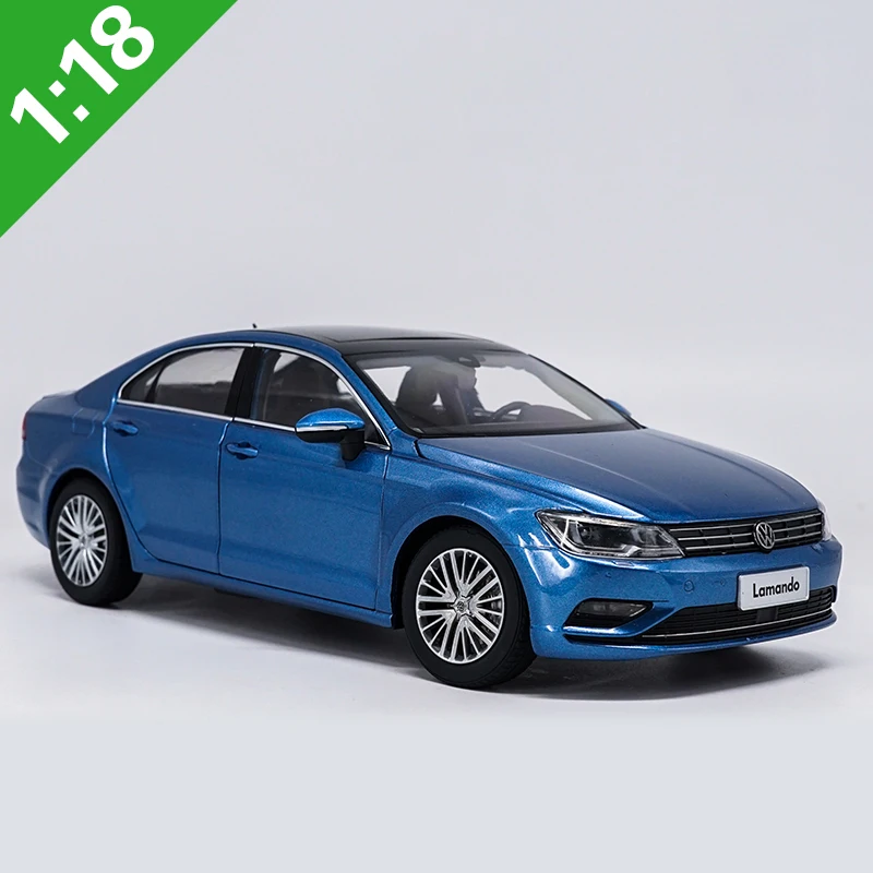 Lamando Blue Высокая тщательная 1:18 Volkswagen lamando сплав модель автомобиля статические металлические модельные автомобили оригинальная коробка для подарков коллекция - Цвет: Lamando Blue