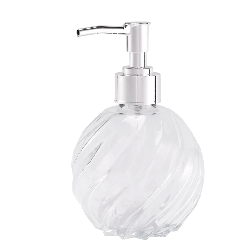 

Glass Soap & Lotion Dispenser with Rust Proof Stainless Steel Pump, Refillable Liquid Pump Bottle Holder Great for Kitchen, Bath