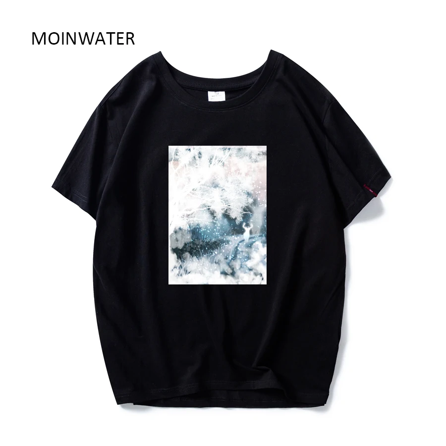 MOINWATER женские модные хлопковые футболки с рисунком женские новые хлопковые футболки с коротким рукавом женские летние топы одежда MT1962