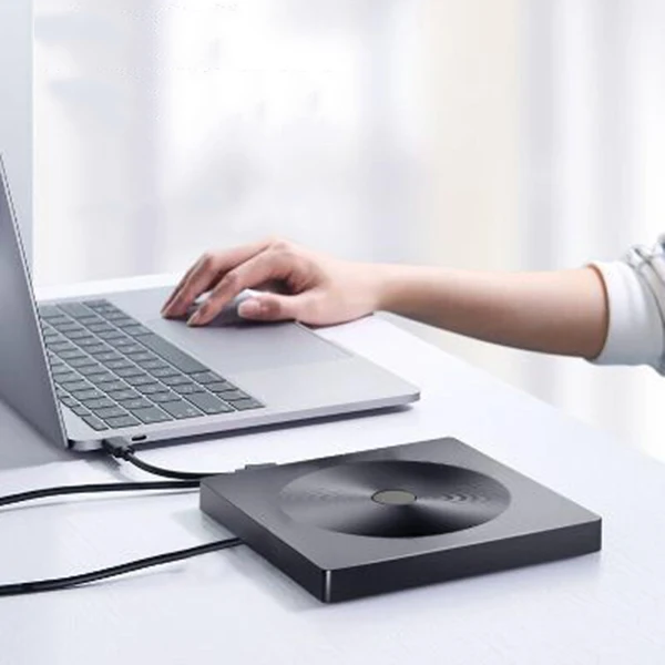 Внешний CD DVD привод, Тип C USB 3,0 Портативный внешний CD DVD привод горелки совместимы с Mac/Windows оптический привод CD DVD-RW W