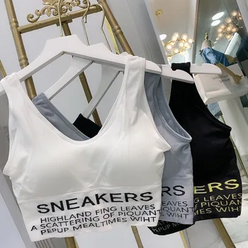 

Hot Selling 2020 Sports Sneakers Seamless Beauty Back Non-Steel Ring Bra Versatile Anti-Exposure Tank Top