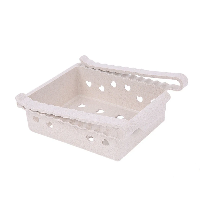Kacuyelin пластиковый ящик для хранения 17,5*15,5 см контейнер для хранения с зажимом для стола холодильник кухонный инструмент для хранения - Цвет: Светло-серый