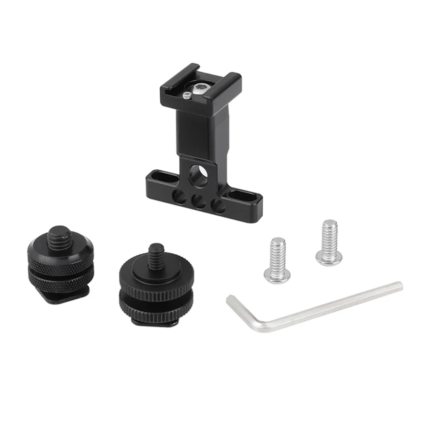 

CAMVATE Support Holder With Detachable Shoe Mount + 1/4" & 3/8" Male Thread Mounting Points & Lock Nuts C2479