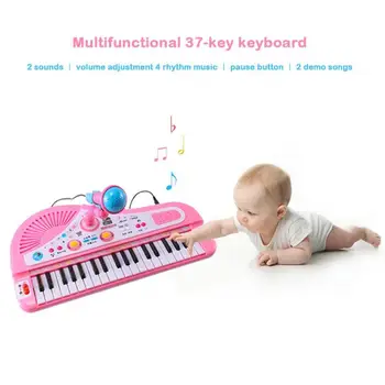 

Hot Sale 37 Keys Multi-function Electrical Piano Toy Kids Keyboard Musical Instrument Toddler Learning Educational Toys
