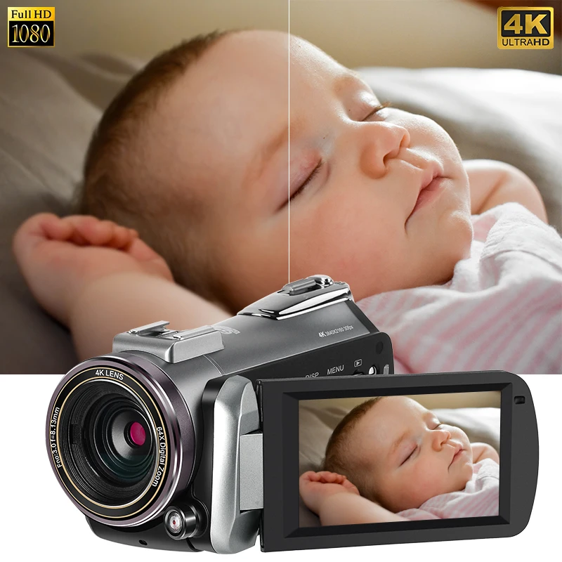 Vlog Камера видеокамеры 4K Профессиональный AZ50 64X цифровой зум IR Ночное видение Wi Fi