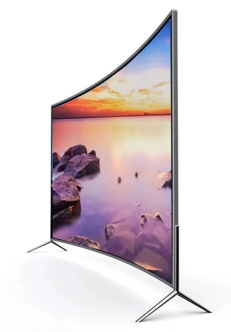 75 inch curved lcd monitor wifi ipTV Android 7.1 RAM 1.5G ROM 8G DVB-t2 led television TV