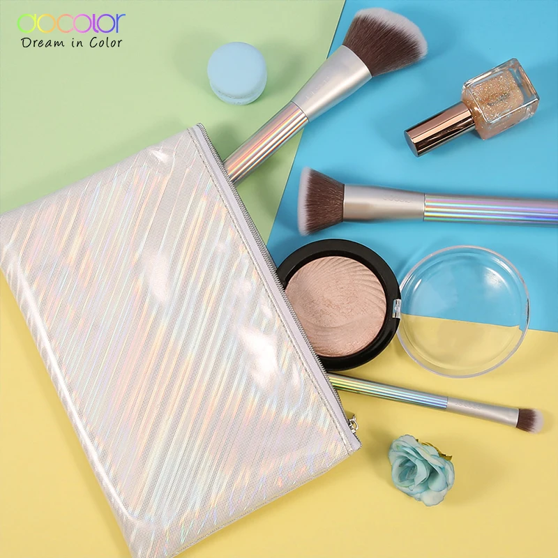 Docolor AURORA Makeup Brushes 9pcs Makeup Brushes Set Foundation Powder Blending Face Blush Eyeshadow Make Up With Bag makeup brush set makeup brush makeup tool set makeup tool