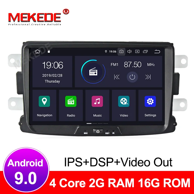  PX5 Android 9.0 8core Auto GPS radio Stereo for Dacia Sandero Duster/Captur/Lada/Xray car MP5 Multi