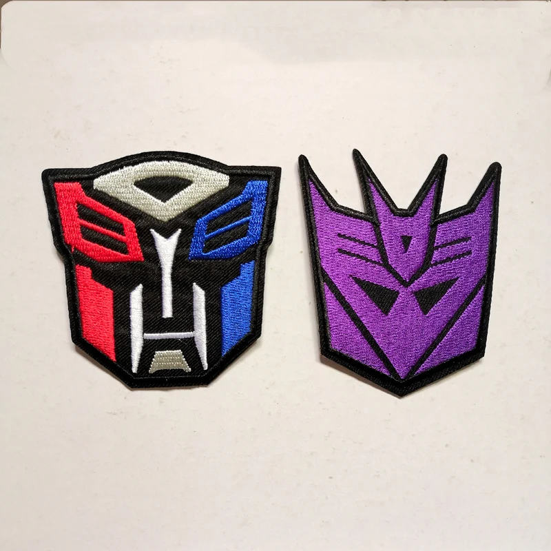 Autobots pegatinas de tela con pegamento para la ropa, parches de ropa