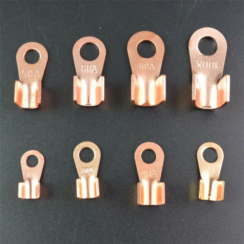 

90Pcs Copper Car Battery Cable Wire Connector Terminals Open Lugs OT 10A-100A