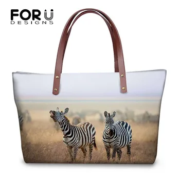 

FORUDESIGNS Women's Bags 3D Zebra Print Large Capacity Ladies Shoulder Bags Fashion Female Handbags Famous Brand Sac a main