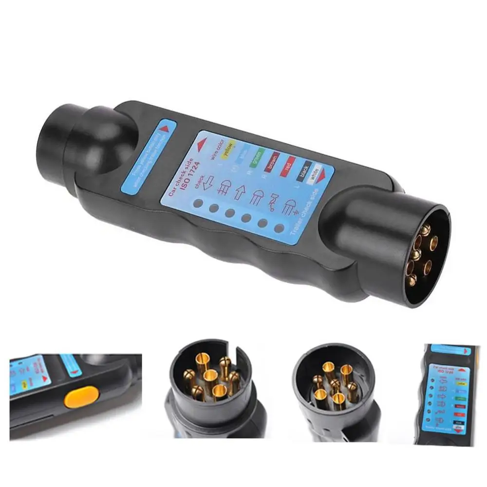 7 Pines Probador de Circuito y Enchufe 12v Z/ócalo con LED Luz para Remolque