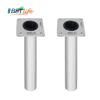 

2PCS IBST LIFE Mirror Polish Flush Mount 316L boat fishing rod racks holders with ring of marine hardware for boat and yacht