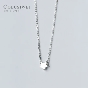 

Colusiwei Genuine 925 Sterling Silver Cute Tiny Stars Choker Necklace for Women Simple Korea Style Jewelry Gift Fine Bijoux