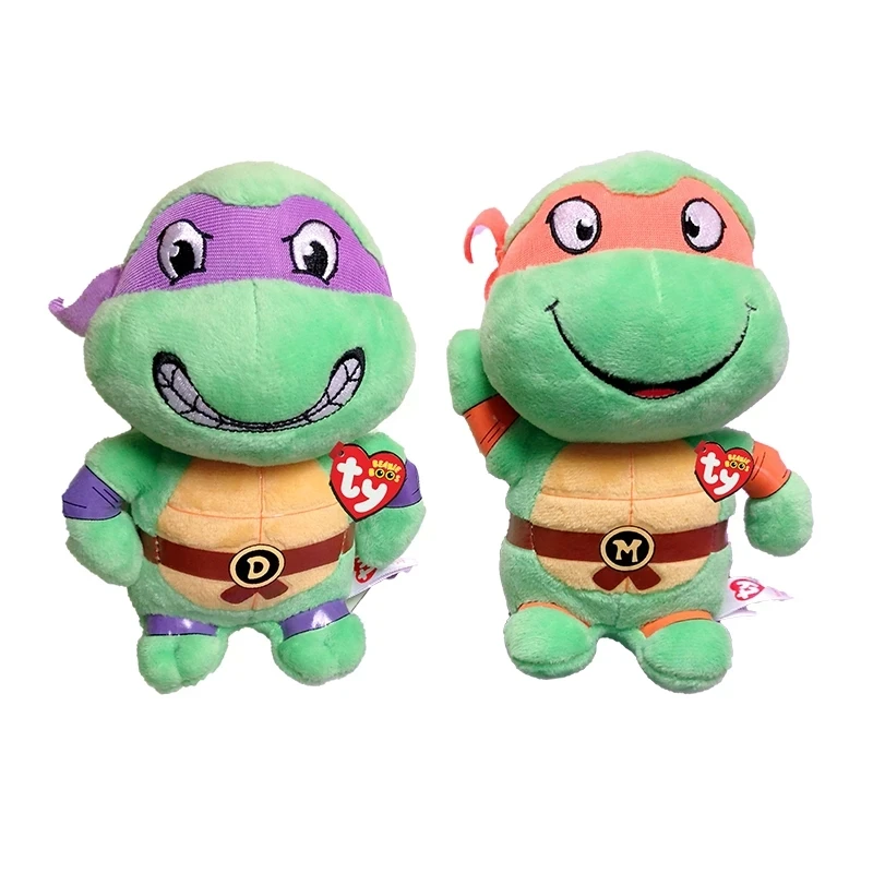 Ty Beanie Boos 6 дюймов 15 см с большими глазами Черепашки Ниндзя коллекция