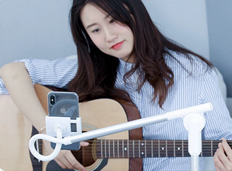 2 Section Arms Lazy Mobile Phone Holder Foldable 360 Rotatable Tableside Bedside Bracket for Phone Stand Holder