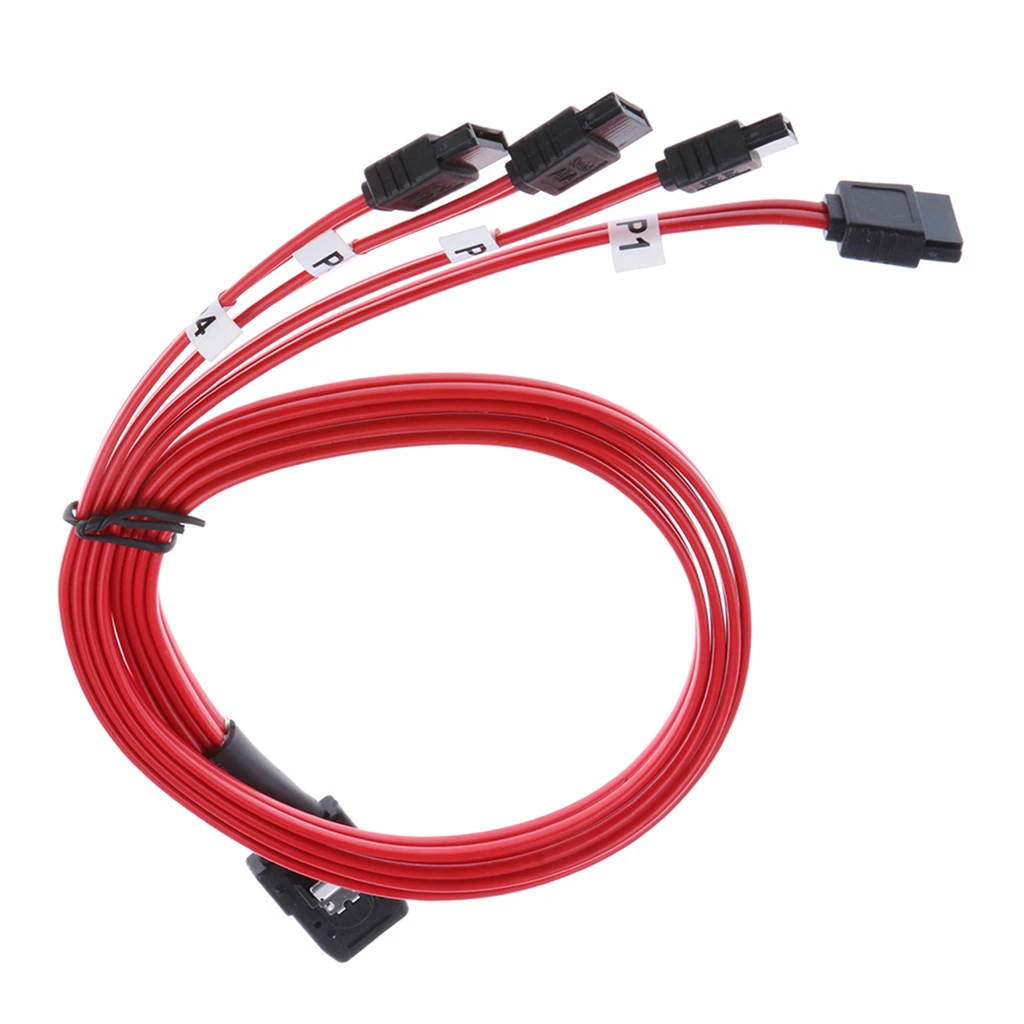 Mini SAS 36Pin (SFF 8087) штекер 4 SATA 7Pin женский кабель до 3 фута| |