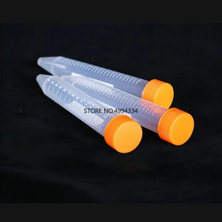 

100pcs/lot 15ml centrifugal tube with graduation V-shaped Bottom, Cone Centrifuge Tubes for Laboratory experiments