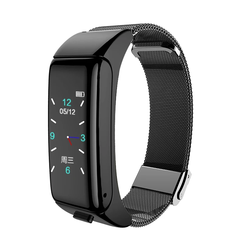 B6 Bluetooth наушники умные часы с микрофоном умный Браслет водонепроницаемый