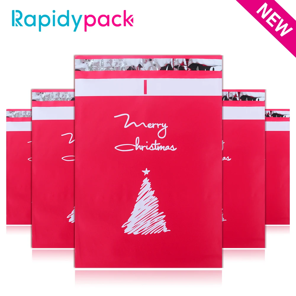 

10x13 inch Polythene Film Poly Mailer Pattern Printed Christmas Express Bags Postal Envelope Self Seal Packaging Gift Envelopes