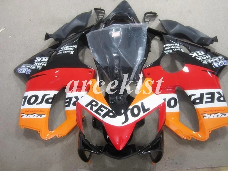 Литьевая Форма ABS Обтекатели комплект Подходит для HONDA CBR 600 F4i FS 01 02 03 CBR600 2001 2002 2003 Комплект кузова оранжевый - Цвет: orange