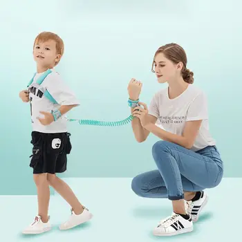 

2 in 1 Toddler Leash Anti Lost Wrist Link Safe Harness Baby Key Lock Adjustable Anti Lost Wrist Link