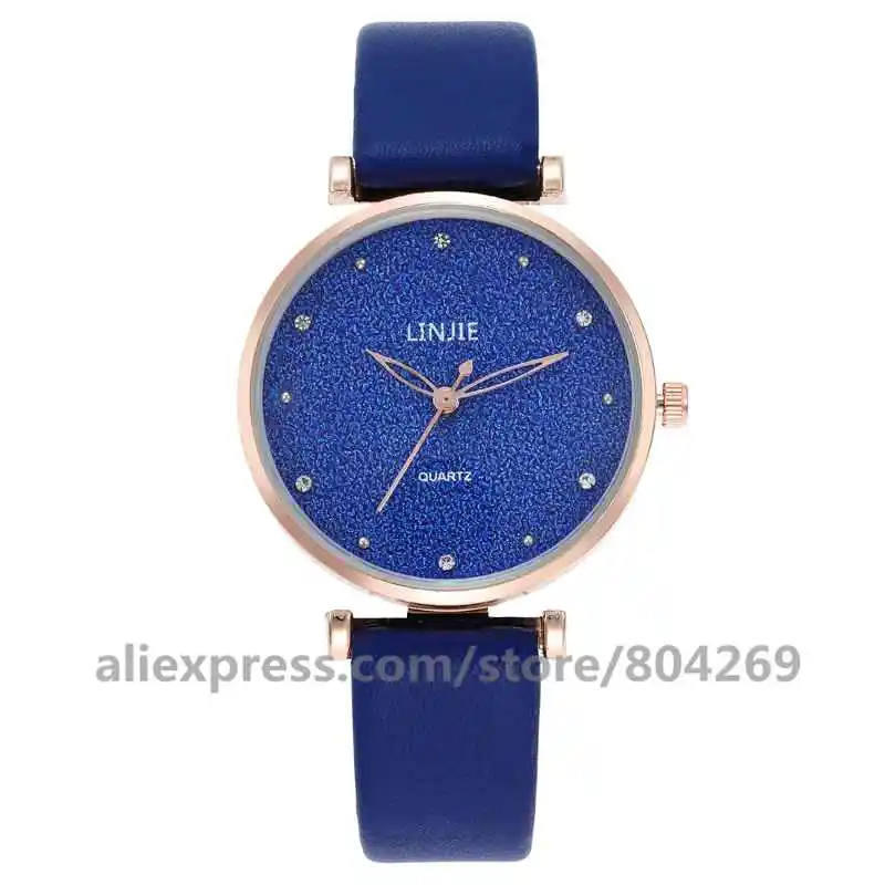 Женские кварцевые часы, сплав, Лидирующий бренд, модные, круглый циферблат, женские блестящие часы с порошком, горячая распродажа, ЖЕНСКИЕ НАРЯДНЫЕ часы - Цвет: blue