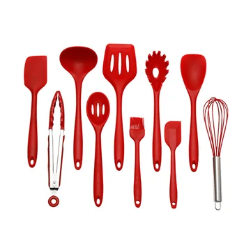 

10 Non Stick Cookware Set Kitchen Cooking Pot Pan Utensils Accessories Heat Resistant Silicone Cooker Multiple Sets Kitchenware