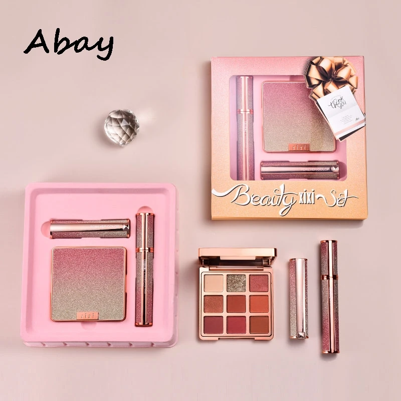 

Abay New Makeup Set Starry Sky Makeup Set Lipstick Mascara 9colors Eyeshadow Makeup Gift Box Set Birthday Present