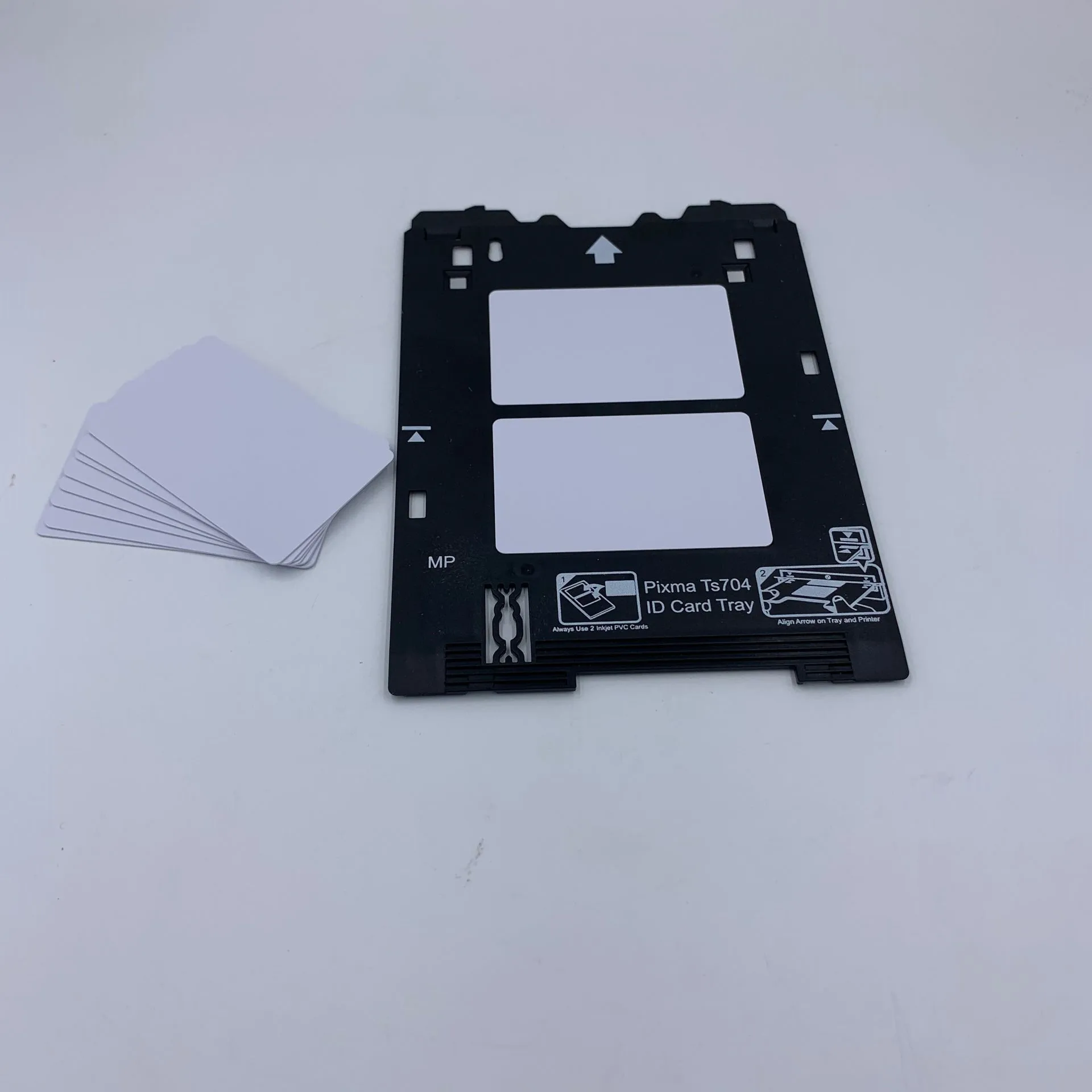 

100 glossy White Blank inkjet printable PVC Card+ 1pcs 2020 Inkjet PVC Card Tray for Canon PIXMA TS701，TS8210，TS8310 ，TS9510 ...