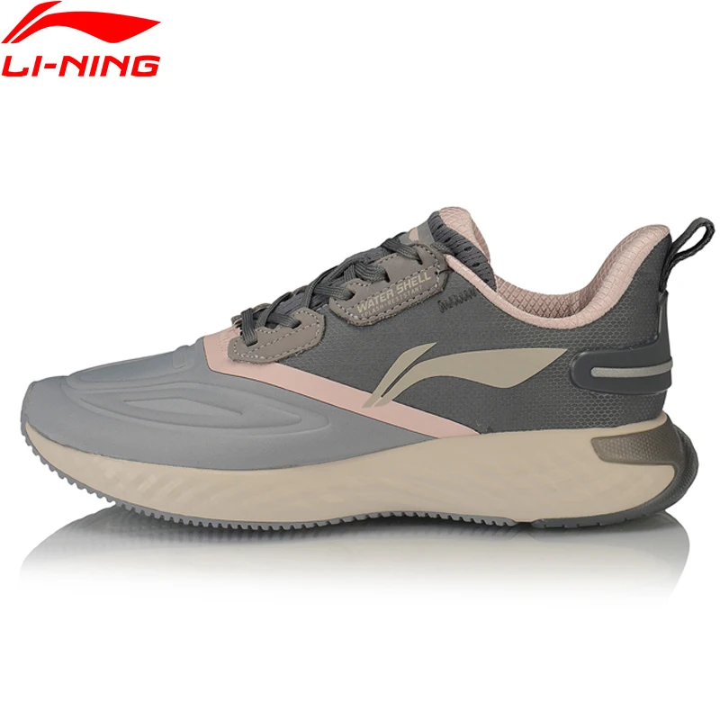 

Li-Ning Women LN CLOUD V SHIELD Cushion Running Shoes WATER SHELL Waterproof Stable LiNing Sport Shoes Sneakers ARHP176 SOND19