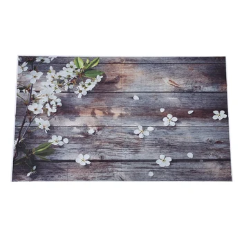 

5X3ft Wooden Floor &Flower Photography Backdrop Studio Prop Photo Backgrounds Backdrops DZ425