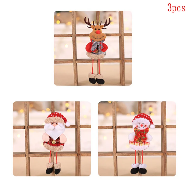 

3pcs New Christmas Tree Ornaments Pendant Christmas Day Children's Gifts Small Dolls Ornaments Lanyard Dolls