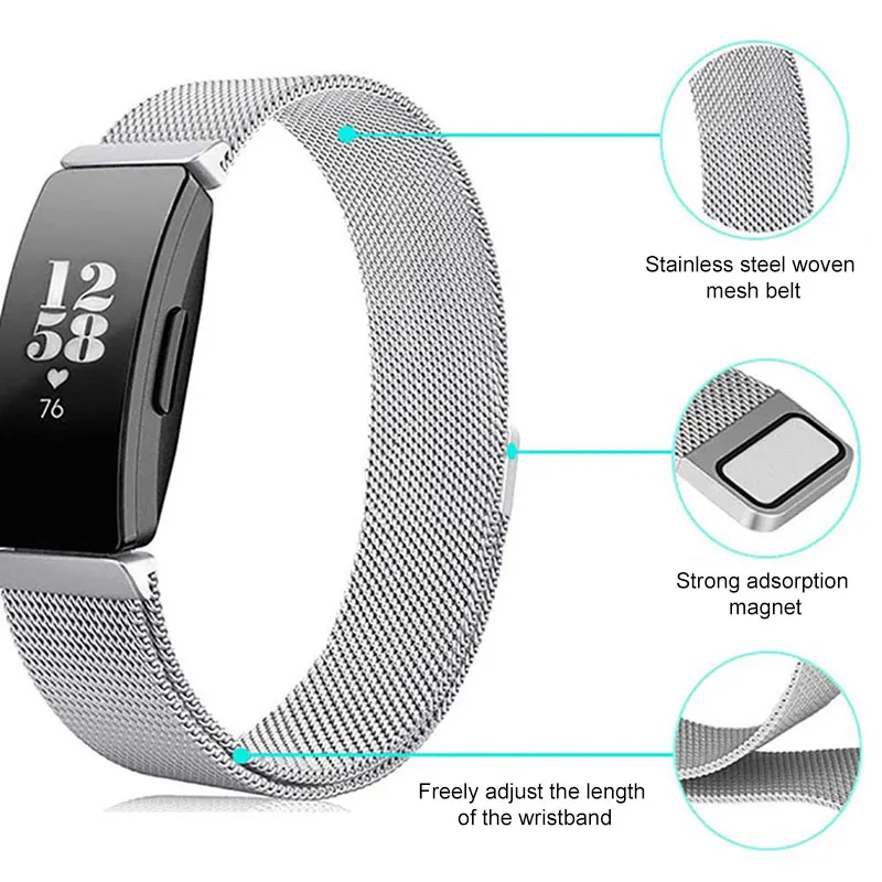 Ремешок для Fitbit Inspire HR/ace2 ремешок замена Миланская петля магнитный браслет из нержавеющей стали Betl для Fitbit Inspire