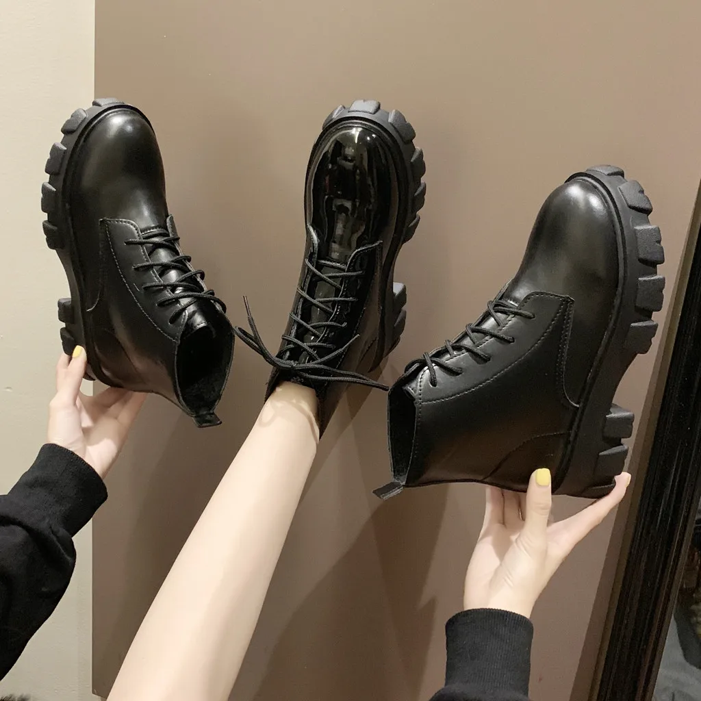 2020 г. Весна зима новые женские ботинки зимние теплые с ремешком теплая