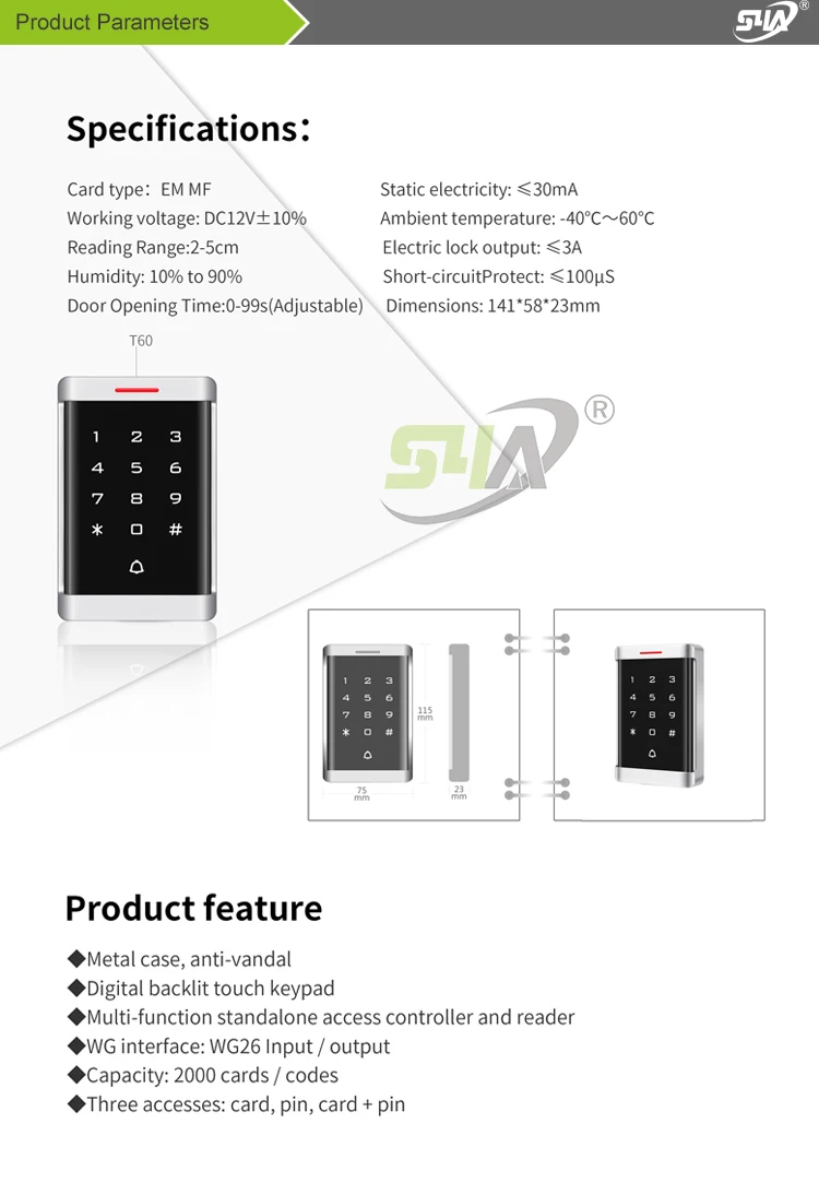 RFID Touch Standalone controller