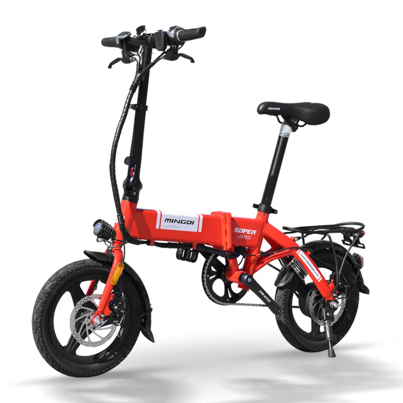 M2 14-inch Portable folding electric bicycle 36V 10AH E-bike 240W motor Lithium Battery City Leisure Electric Bicycle 25km/h