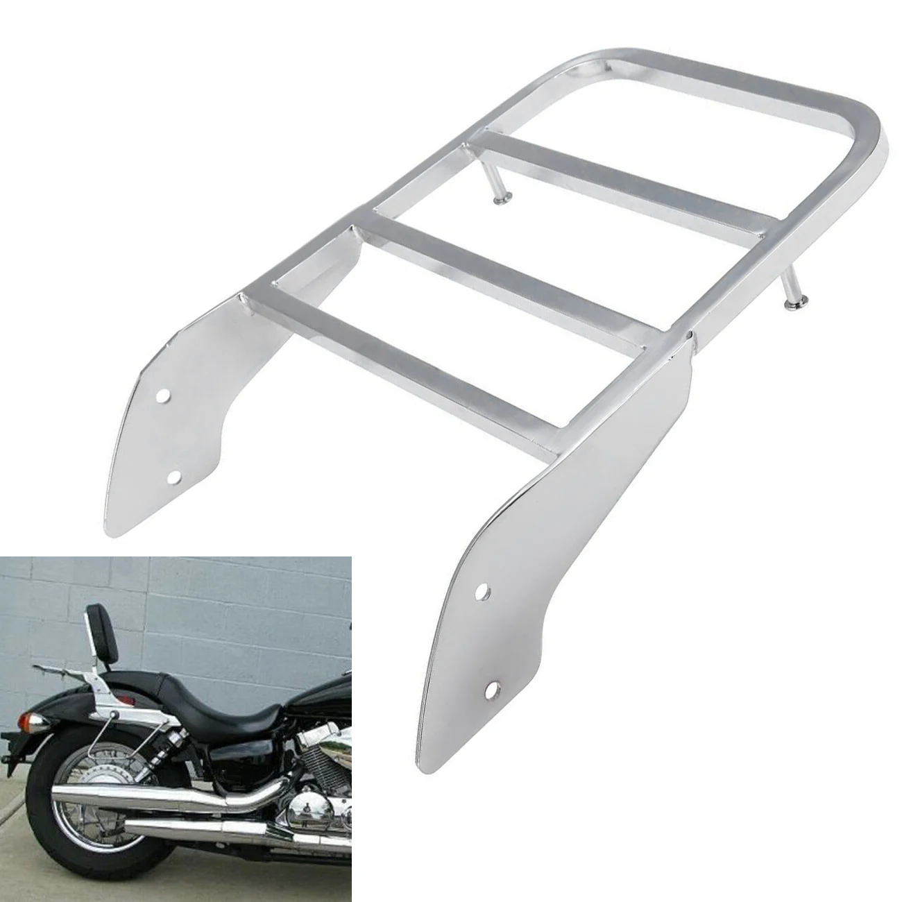 Багажная стойка для Honda Shadow Steed VLX 600 1999-2007 и Spirit 750 2001-2008 из алюминия | Автомобили